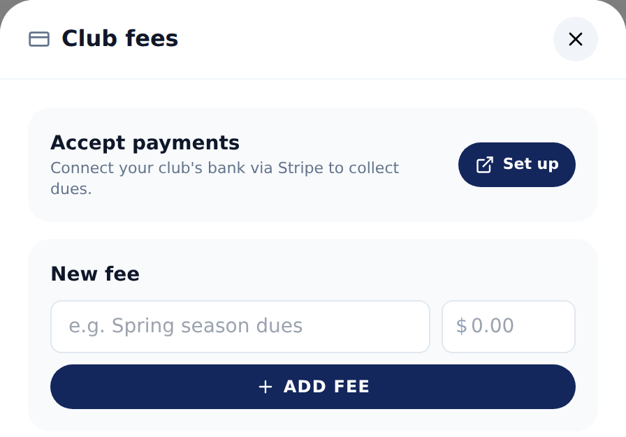 Club payments + roster